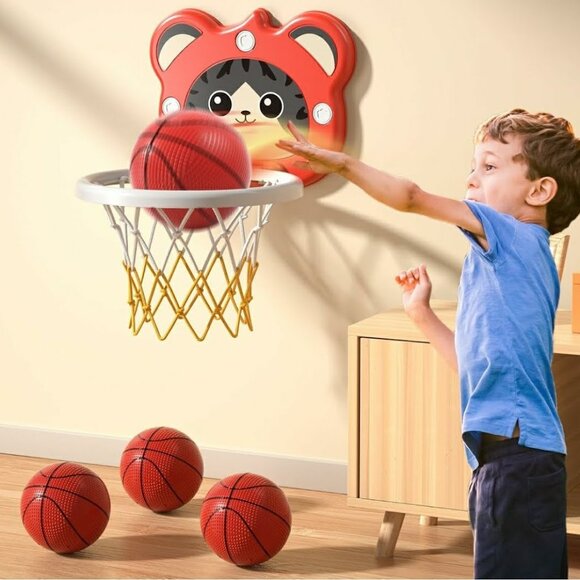 Indoor Mini Basketball Hoop for Toddlers Kids Boys Age 2 - 6, Toddlers Basket - Picture 4 of 6